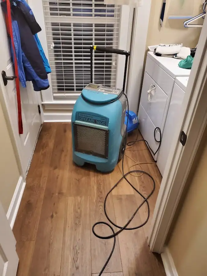 Commercial dehumidifier deployed for Flood Damage Cleanup in Signal Hill